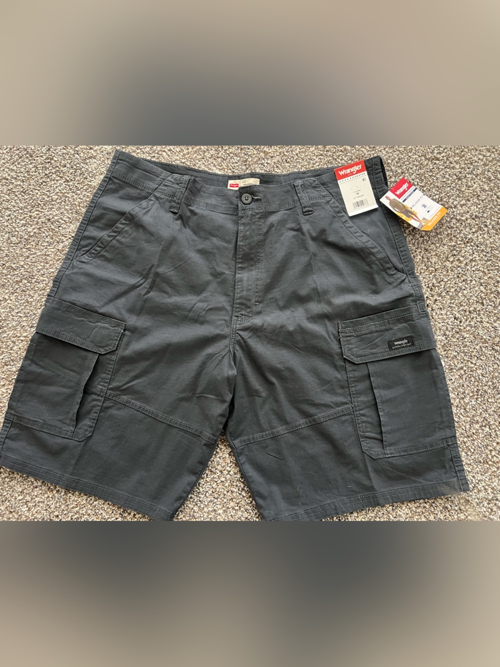 Wrangler Men's Navy Blue Cargo Shorts with Utility Pockets